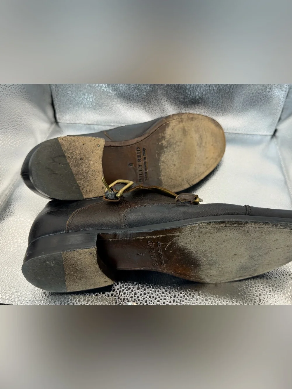 Billy Reid Double Monk Strap Shoes- Handmade In Italy- size 9